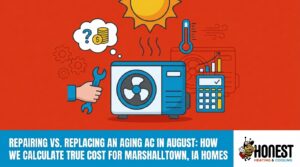 Repairing vs. Replacing an Aging AC in August: How We Calculate True Cost for Marshalltown, IA Homes — featured image